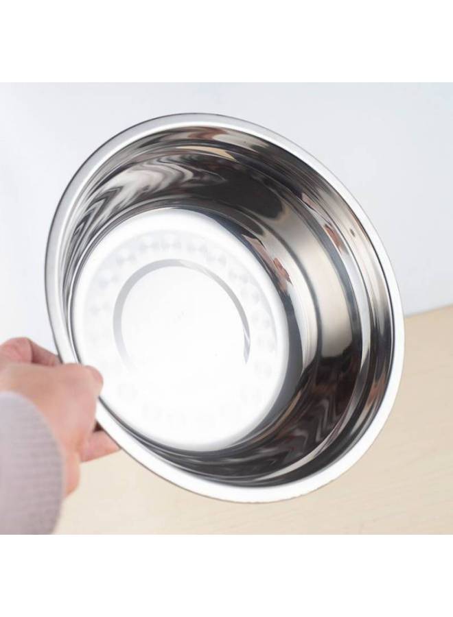 Stainless Steel Basin Thickened Multi-purpose Basin Canteen Soup Bowl Household Vegetable Basin Noodle Bowl Rice Bowl Soup Basin Baking Egg Basin-Specifications:304 Extra Thick And Deep Style + Free Roll Of Flat Garbage Bag-Color:16cm  + Free Roll Of Flat Garbage Bags - Image 2