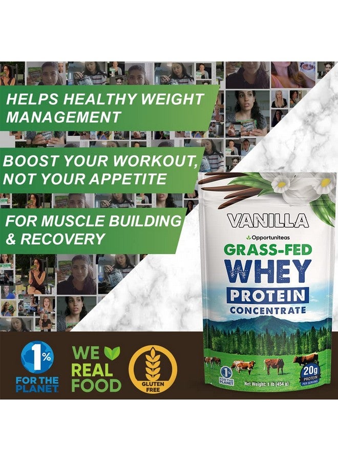 Opportuniteas Grass Fed Whey Protein Powder Concentrate - Vanilla - Pure Protein Supplement For Drink, Smoothie, Shake, Cooking & Baking - Non Gmo, Hormone Free & Gluten Free - 1 Pound - Image 4
