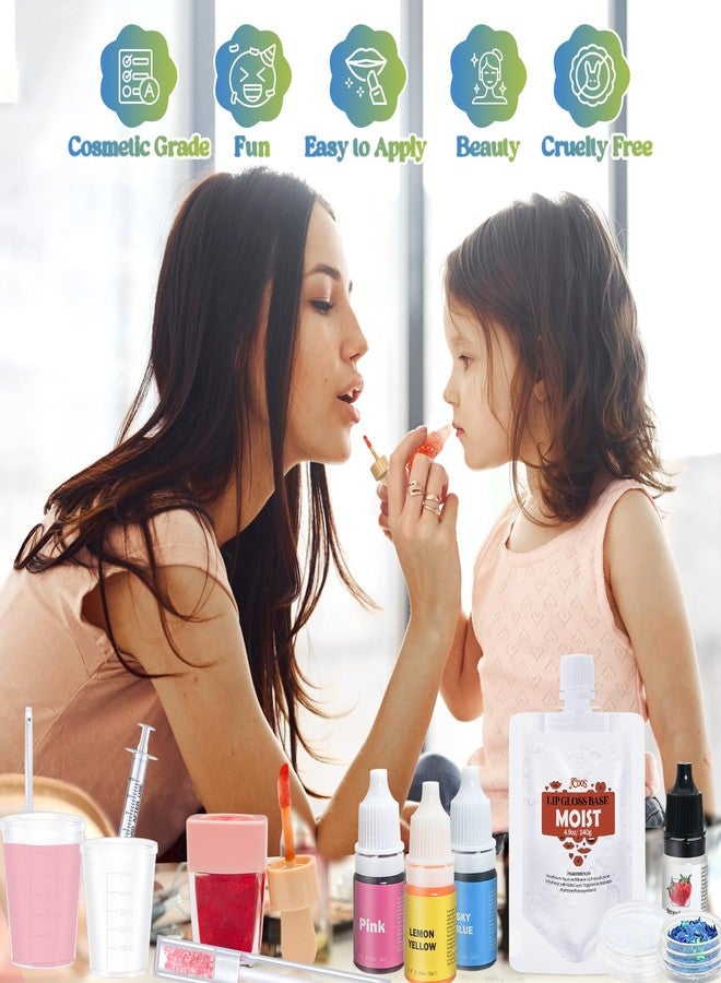 Jcoos - IDEAL LIP SHINE SUPPLIES: 58 pcs lip gloss set includes 1 lip gloss base (140g), 4 lip gloss color pigments, 1 essential oil, 1 pur - Image 5