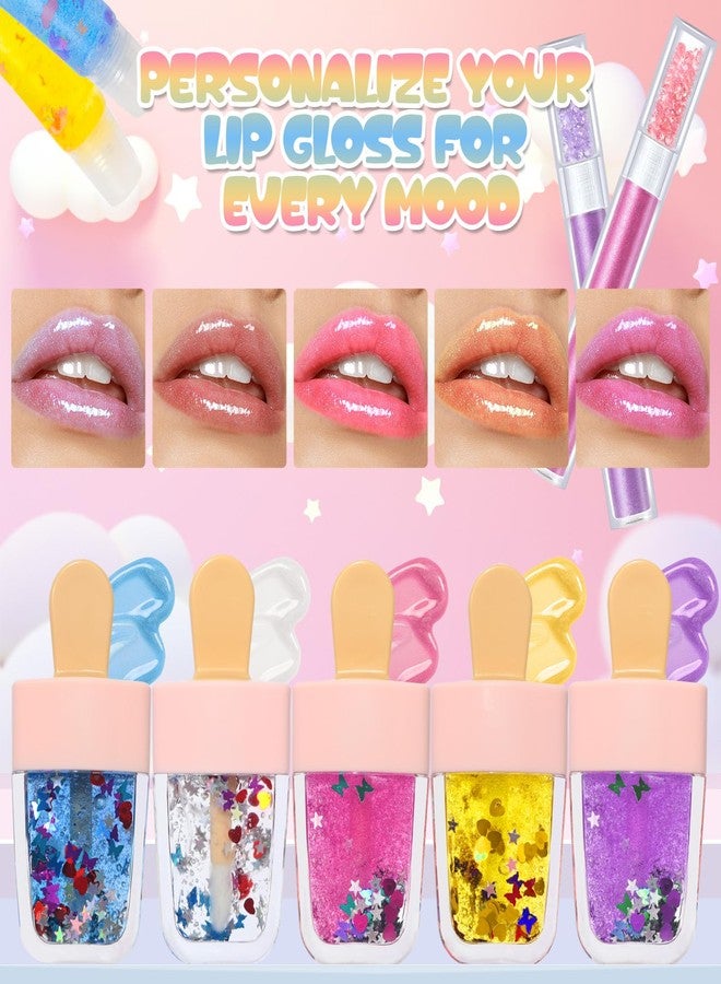 Jcoos - IDEAL LIP SHINE SUPPLIES: 58 pcs lip gloss set includes 1 lip gloss base (140g), 4 lip gloss color pigments, 1 essential oil, 1 pur - Image 3