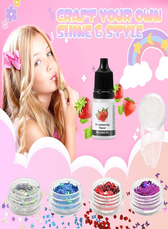 Jcoos - IDEAL LIP SHINE SUPPLIES: 58 pcs lip gloss set includes 1 lip gloss base (140g), 4 lip gloss color pigments, 1 essential oil, 1 pur - Image 4