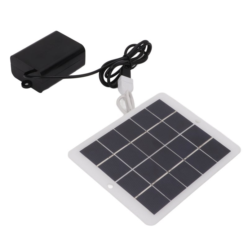 Solar Oxygen Pump: 5V 0‑600MA, High Sunlight Absorption Rate, Portable Solar Aerator - USB Output Interface, Solar Powered Aerator for Outdoor Camping, Fishing, Travel - Image 4