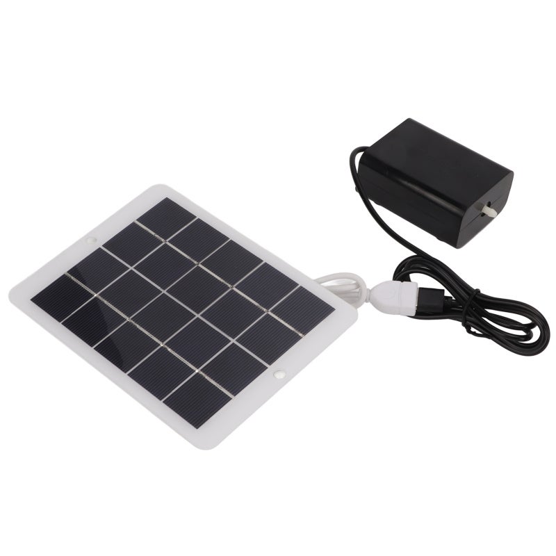 Solar Oxygen Pump: 5V 0‑600MA, High Sunlight Absorption Rate, Portable Solar Aerator - USB Output Interface, Solar Powered Aerator for Outdoor Camping, Fishing, Travel - Image 2