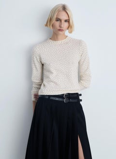 MANGO Polka-Dot Knitted Long-Sleeved Sweater  - Image 1