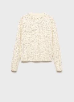 MANGO Polka-Dot Knitted Long-Sleeved Sweater  - Image 5