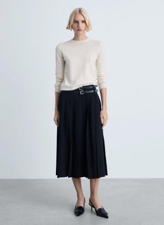MANGO Polka-Dot Knitted Long-Sleeved Sweater  - Image 4