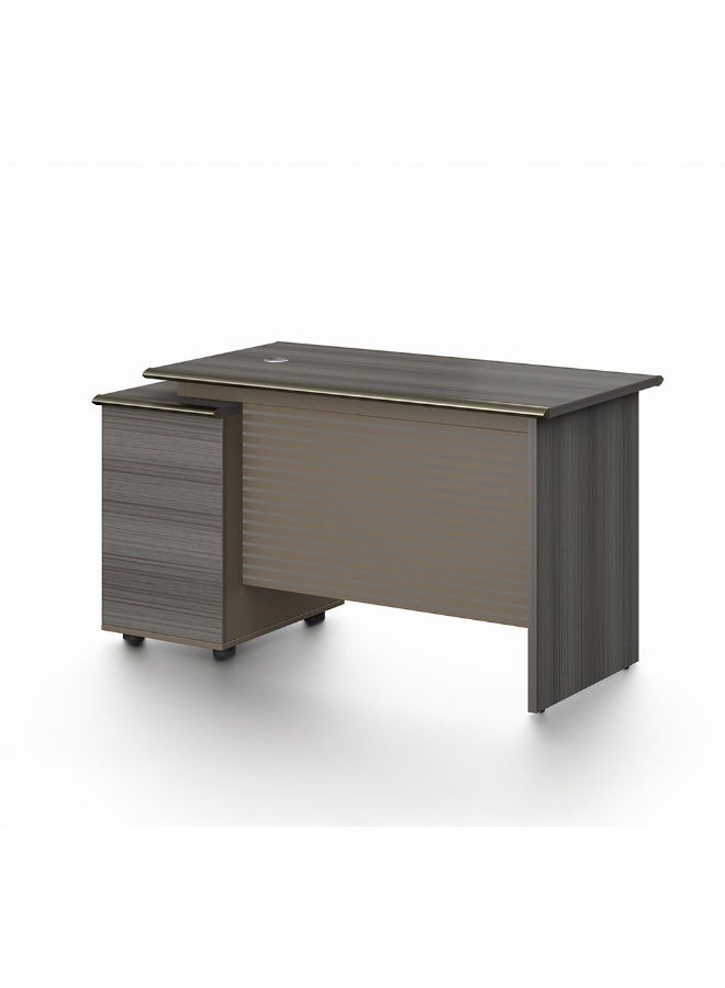 DANUBE HOME Eupen Office Desk Computer Table I Office Desk Workstation Modern Pc Laptop Gaming Table Wooden Study Table For Home Office L137Xw60Xh75Cm -Grey  - Image 1