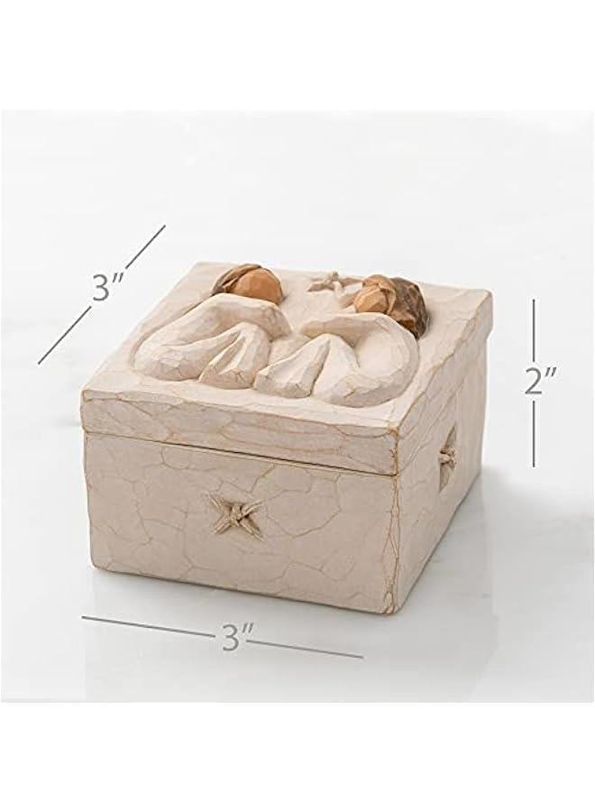 Willow Tree Friendship Keepsake Box, Forever True, Forever Friends, Holds Jewelry and Treasures, Carving of Best Friends or Sisters, Sculpted Hand-Painted Keepsake Box - Image 2