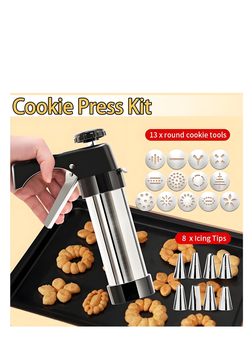Lee Yon Deluxe Biscuit Maker Kit Chrome, Black  - Image 1