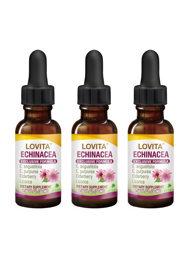 Lovita مستخلص إشنسا السائل من لوفيتا | 1 أونصة سائلة | 350 ملغ لكل حصة | صبغة أعشاب مركزة | نباتي | خالي من الكحول | مع مستخلص البلسان والعرقسوس (عبوة من 3) - Image 1