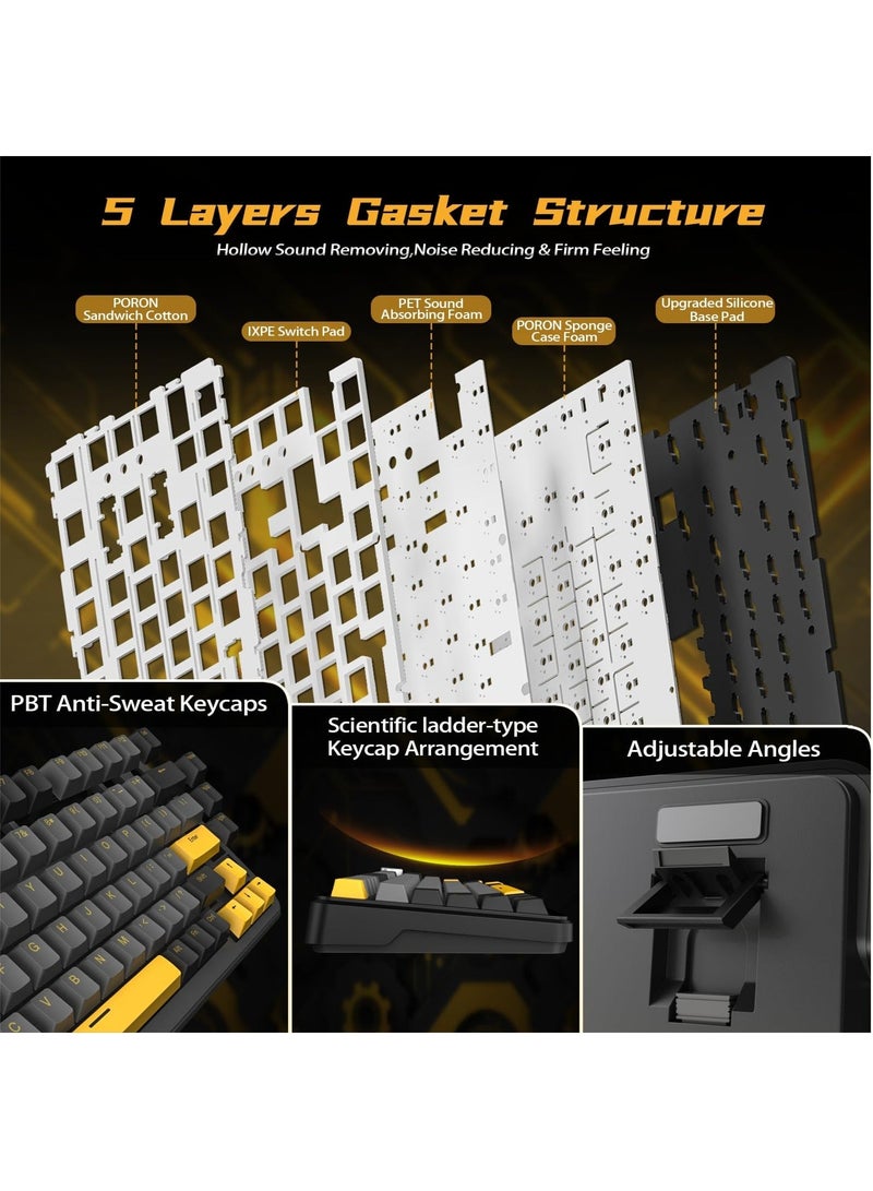 Attack Shark X85Pro Game Mechanical Keyboard Three Mode RGB Bluetooth Wireless Customization Hot Plug With Display Screen Office - Image 5