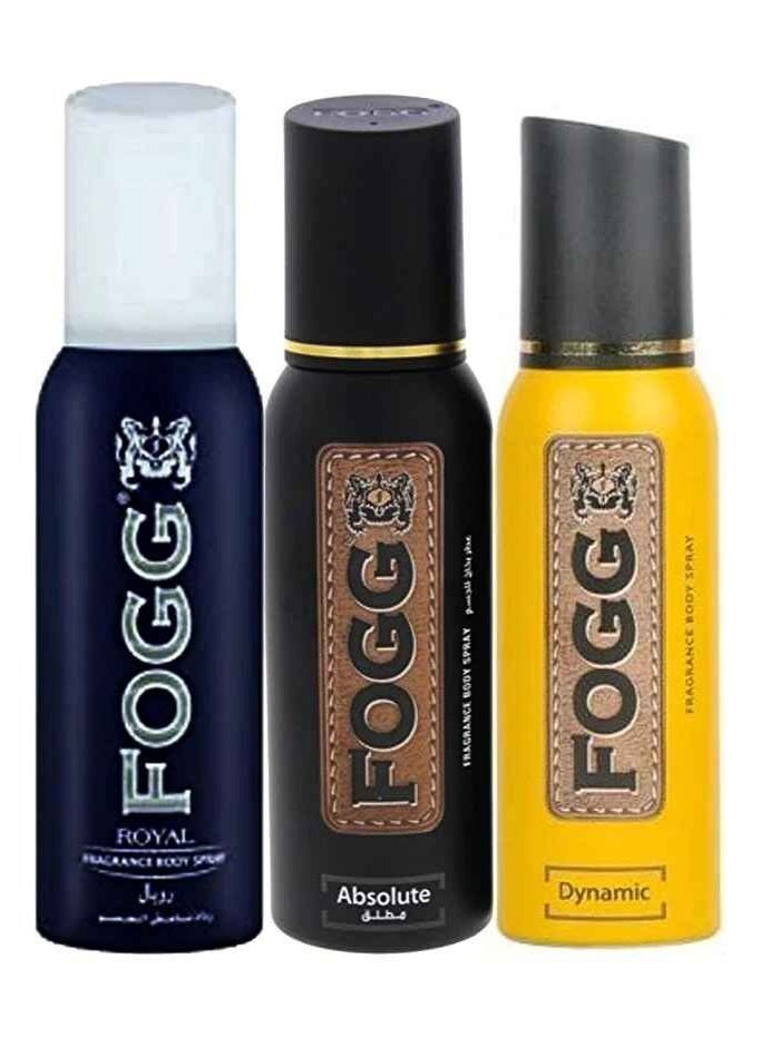 Men's Body Spray Gift Set, 3 x 120ml Bottles