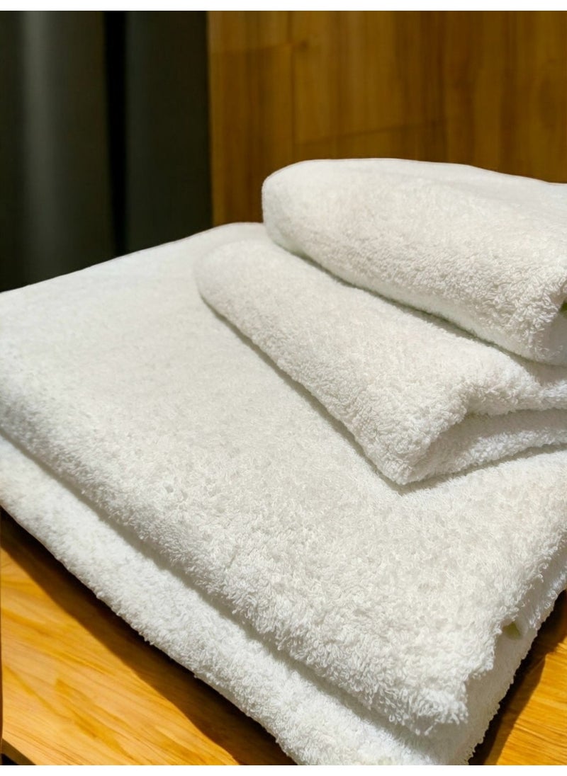 Cnr Garden 6 Piece White Bath Towel Set Foot Towel, Bath Towel, Hair Towel  - Image 2