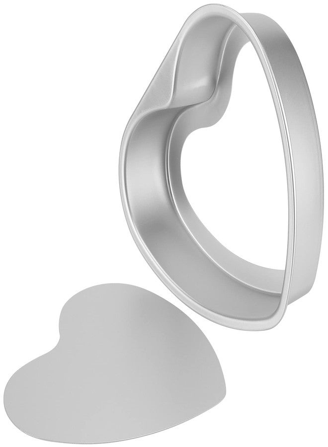 MOUYAT 4 Pack Aluminium Heart Shaped Cake Pans Set, 5, 6, 8, 10 Inch Heart Shaped Cake Tray Tin Baking Mold with Removable Bottom for Baking Quiche, Muffin, Chocolate - Image 3