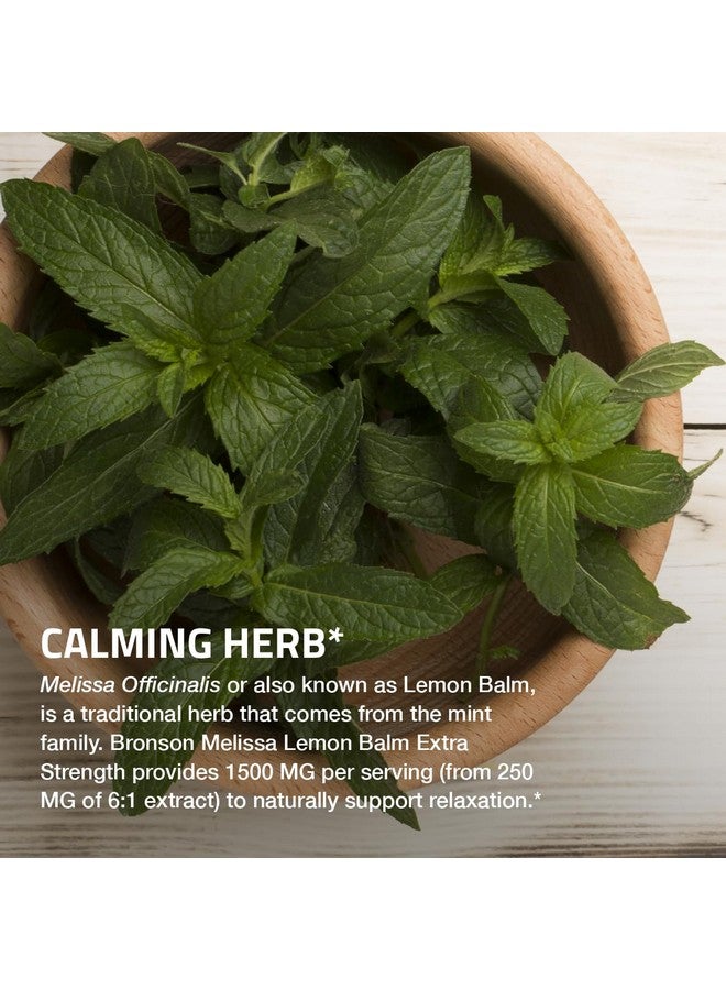Bronson بروانسون ميليسا بلسم الليمون قوة إضافية، غير معدلة وراثيًا، 120 كبسولة نباتية - Image 3