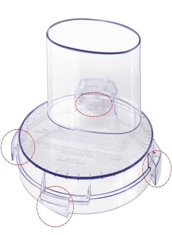 folosem غطاء وعاء العمل من سلسلة DLC-10 سعة 7 أكواب قطع غيار معالج الطعام DLC-117BGTXT-1 لترايتان كويزينارت، يتميز هذا الغطاء بـ 4 علامات على الحافة السفلية، سيعمل فقط مع وعاء عمل ترايتان. - Image 1