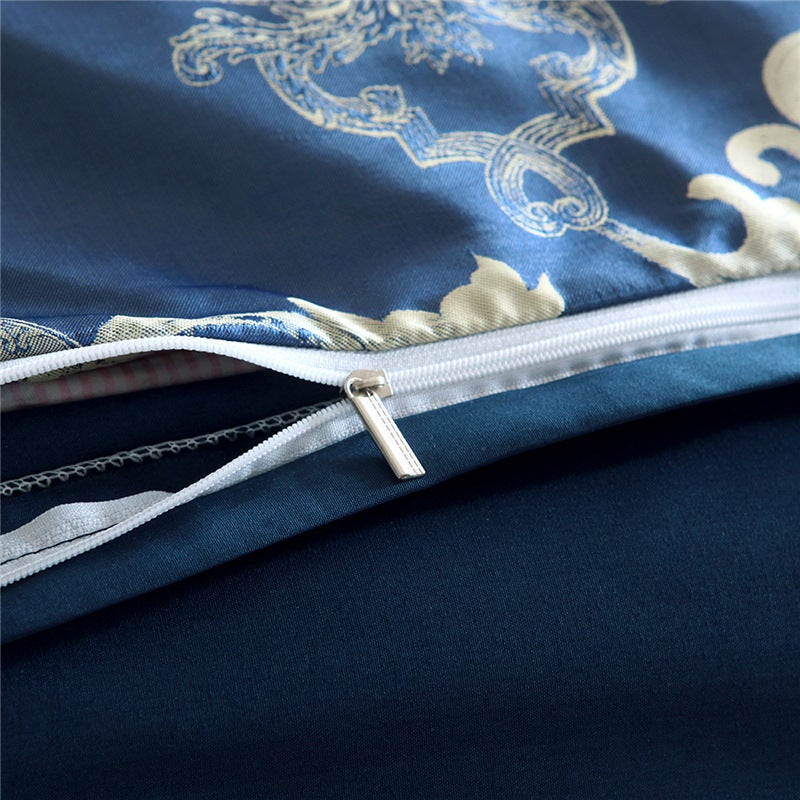 Home Textile European Satin Jacquard Bedding Kit Quilt Cover Pillowcase Manufacturers - Image 5
