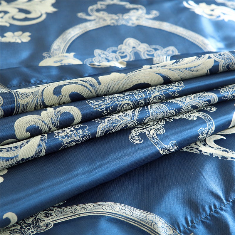 Home Textile European Satin Jacquard Bedding Kit Quilt Cover Pillowcase Manufacturers - Image 4