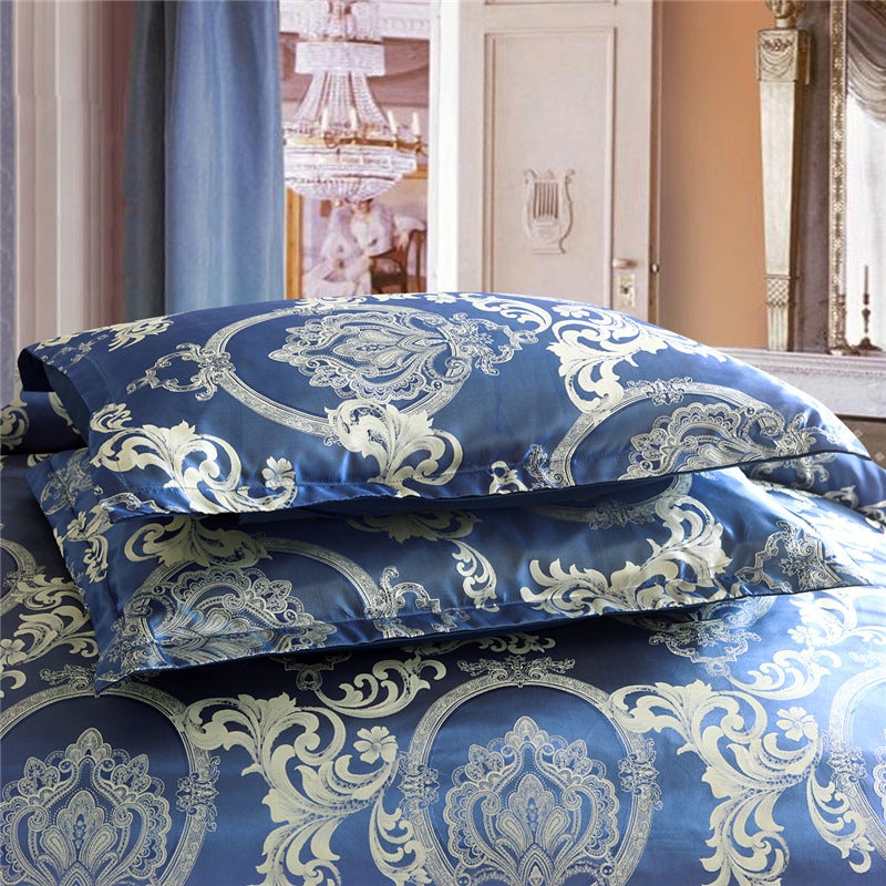 Home Textile European Satin Jacquard Bedding Kit Quilt Cover Pillowcase Manufacturers - Image 3