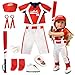 ARTST Softball Uniform Doll Outfit18 inch Doll Clothes and Accessories SetHat Baseball Clothing Bat Shoes Socks Valentines Gifts for GirlsBoys Spring TBall - Image 2