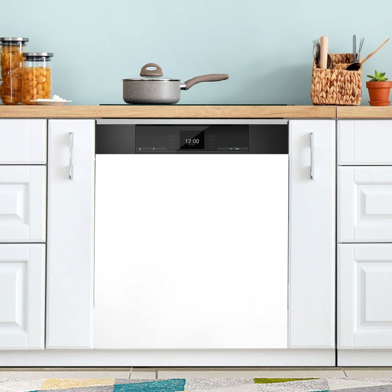 Eionryn White Dishwasher Magnet Cover Magnetic Sticker Dish Washer Door Panel Cover Fridge Kitchen Appliance Magnet Decal Sheet Decor 22.8x26 inch - Image 1