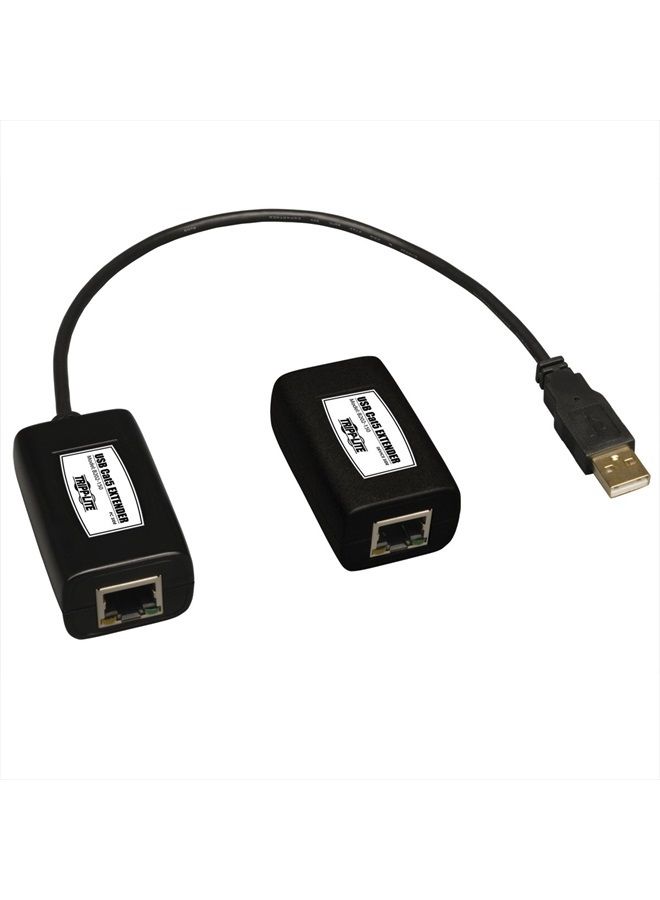 Tripp Lite 1-Port USB over Cat5 / Cat6 Extender, Transmitter and Receiver, up to 150-ft.(B202-150),Black - Image 1