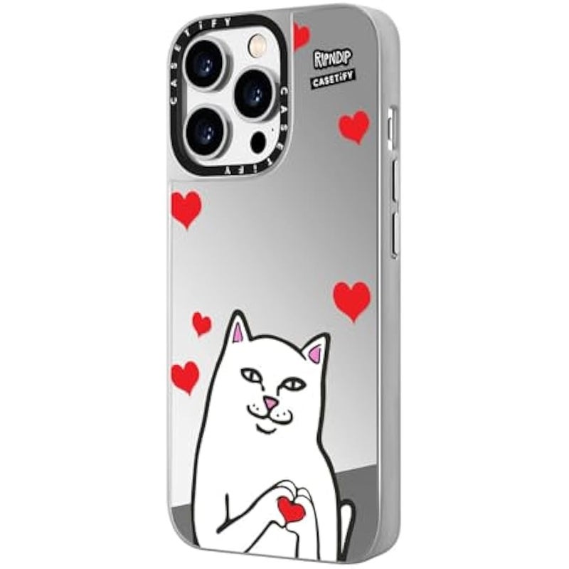 Casetify Mirror Case for iPhone 14 Pro Max 【RipNDip Colab/Reflective / 4.9ft Drop Protection/Compatible with Magsafe】 - Nermal Loves - Silver on Silver - Image 5