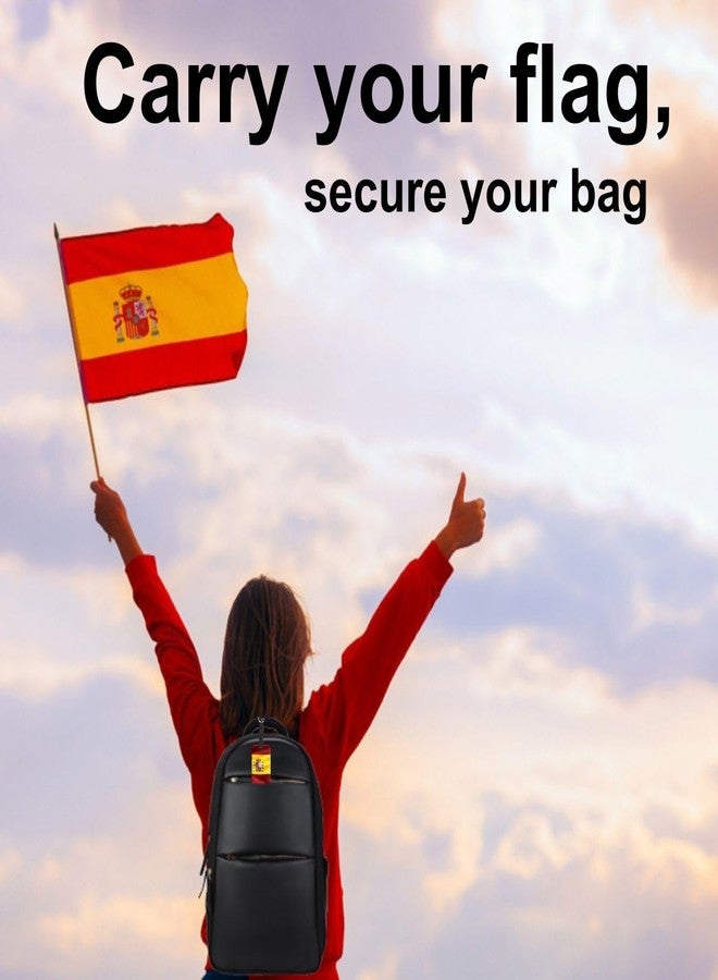 tag8 Bag Security Luggage Tags, 2 Pcs Spain Flag Bag Tags with Airport Tracer Code, Suitcase Luggage Tag Travel Suitcase Baggage Handbag Tag | Stop Losing, Start Tagging - Image 3