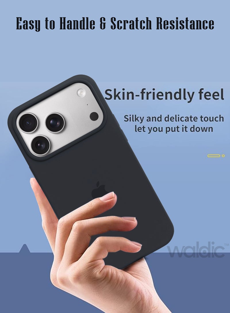 Waldic Apple iPhone 17 Pro Max Premium Case | Premium Silicone Case Cover Designed for Apple iPhone 17 Pro Max | Apple iPhone 17 Pro Max Case Camera and Drop Protection Thin Protective Back Cover Case for Apple iPhone 17 Pro Max - Dark Grey - Image 4