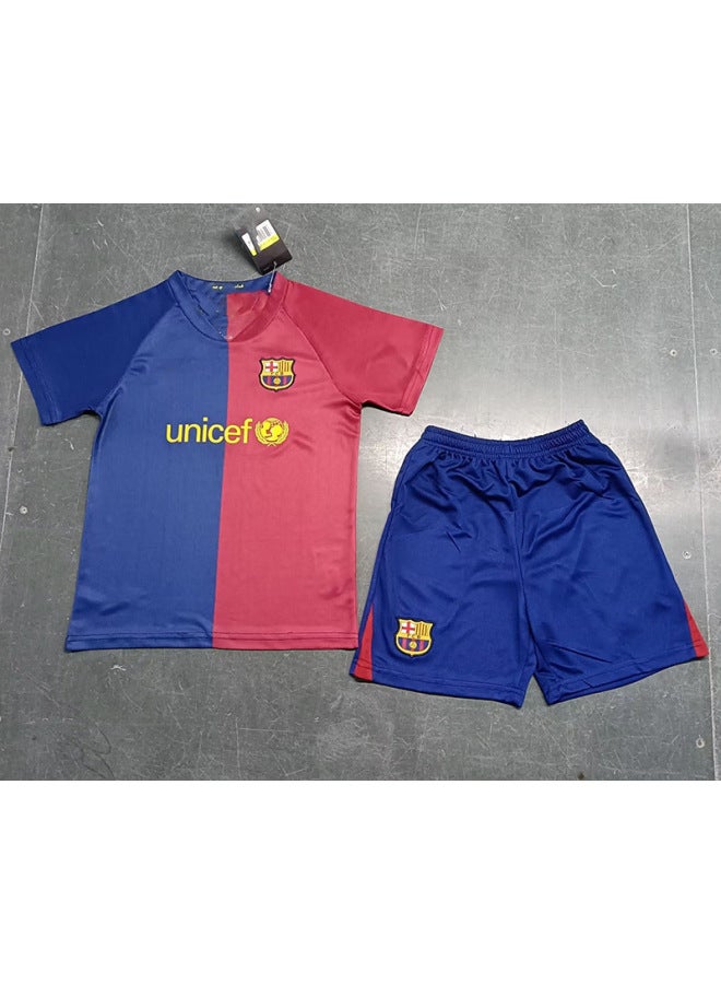 Retro Football Training Uniform Jersey Set for Adults and Kids