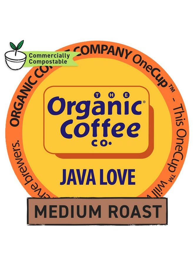 THE Organic Coffee Co. - The Organic Coffee Co. Compostable Coffee Pods - Java Love (36 Ct) K Cup Compatible including Keurig 2.0, Medium Roast, USDA Organic - Image 1