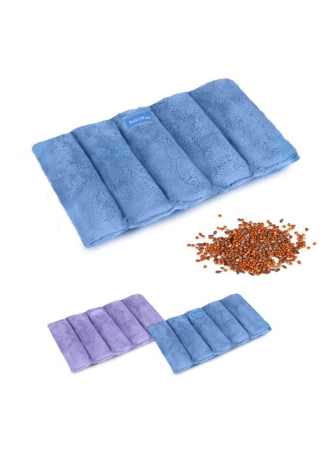 SuzziPad Microwave Heating Pad, 6.5x12” Reusable Moist Heating Pads for Cramps, Joint Pain Relief, Sore Muscle, Heat Pad for Shoulder, Knee, Abdominal and Back (Blue) - Image 1