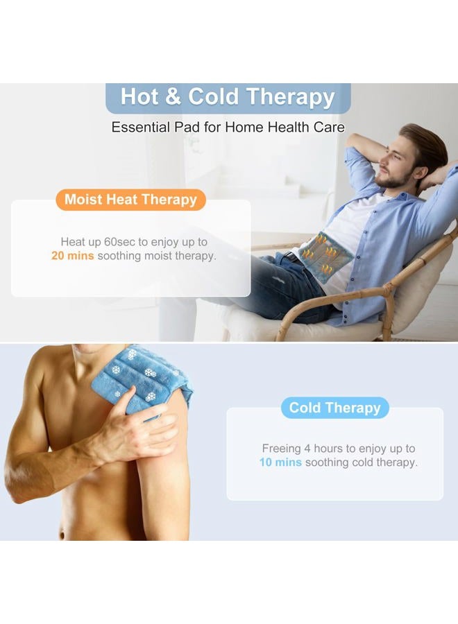 SuzziPad Microwave Heating Pad, 6.5x12” Reusable Moist Heating Pads for Cramps, Joint Pain Relief, Sore Muscle, Heat Pad for Shoulder, Knee, Abdominal and Back (Blue) - Image 5