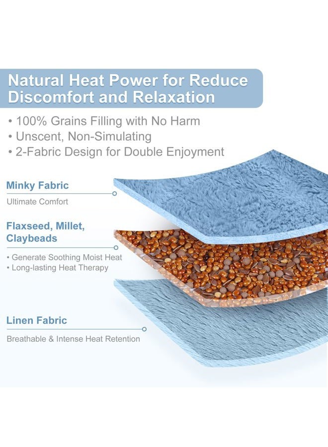SuzziPad Microwave Heating Pad, 6.5x12” Reusable Moist Heating Pads for Cramps, Joint Pain Relief, Sore Muscle, Heat Pad for Shoulder, Knee, Abdominal and Back (Blue) - Image 3
