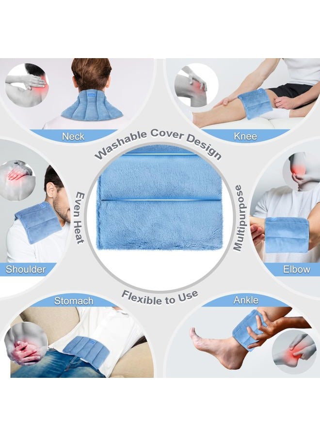 SuzziPad Microwave Heating Pad, 6.5x12” Reusable Moist Heating Pads for Cramps, Joint Pain Relief, Sore Muscle, Heat Pad for Shoulder, Knee, Abdominal and Back (Blue) - Image 4