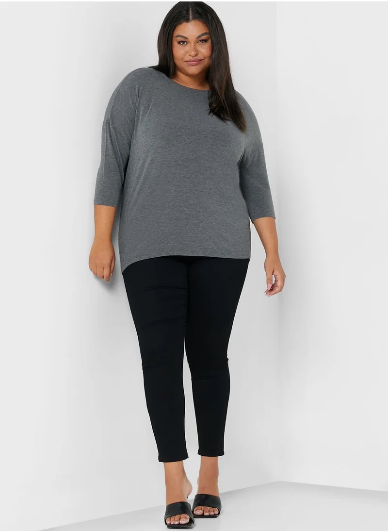 Only Carmakoma Round Neck Knitted Top