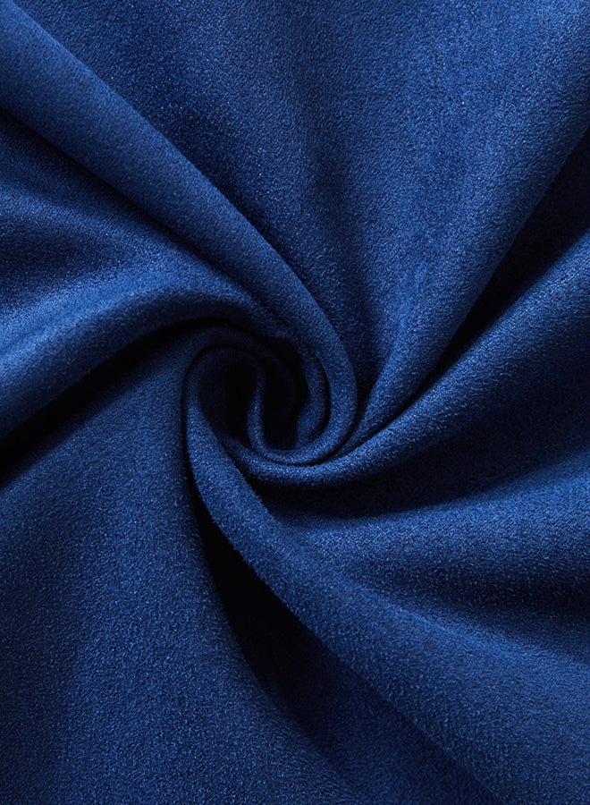 Fancy Homi مجموعة من 2 أغطية وسائد زخرفية محايدة للكنبة، السرير والأريكة، ناعمة للغاية ونمط مخملي، تصميم جمالي وحديث - 45x45 سم - أزرق داكن - Image 5