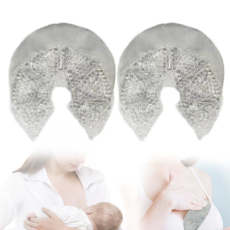 CONBELLA Conbella Breast Ice Packs Breast Therapy Pack for Engorgement Hot and Cold Breastfeeding Gel Pads for New Mom Essentials Reusable Gift for Relieve Clogged Ducts Nipple Pain Improve Milk Flow
