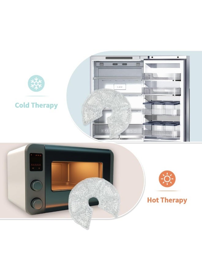 CONBELLA أكياس ثلج للثدي، حزمة علاج الثدي للاحتقان، وسادات جل للرضاعة الساخنة والباردة لأساسيات الأمهات الجدد، هدية قابلة لإعادة الاستخدام لتخفيف انسداد القنوات، ألم الحلمة، تحسين تدفق الحليب - Image 3