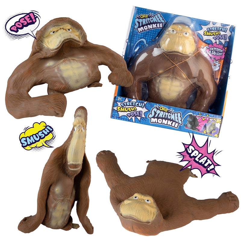 The Orb Factory ORB Original Stretchee Monkee Ultra Over 3 Pound Stretchy Monkey Funny Squishy and Perfect to Squeeze for Stress Relief Trending Collectible SensoryFidget Toy for Kids and Adults - Image 2