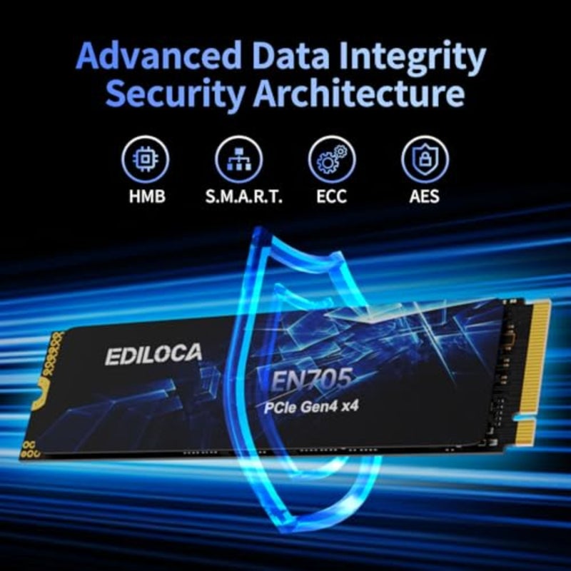 EN705 SSD PCIe Gen4, NVMe M.2 2280, 3D NAND TLC, Up to 4800MB/s, Internal Solid State Drive, Dynamic SLC Cache, Compatible with PS5Laptops and PC Desktops - Image 5