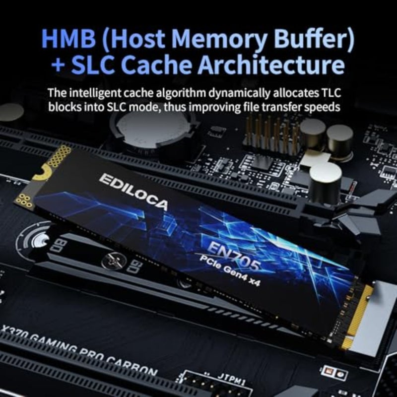 EN705 SSD PCIe Gen4, NVMe M.2 2280, 3D NAND TLC, Up to 4800MB/s, Internal Solid State Drive, Dynamic SLC Cache, Compatible with PS5Laptops and PC Desktops - Image 4