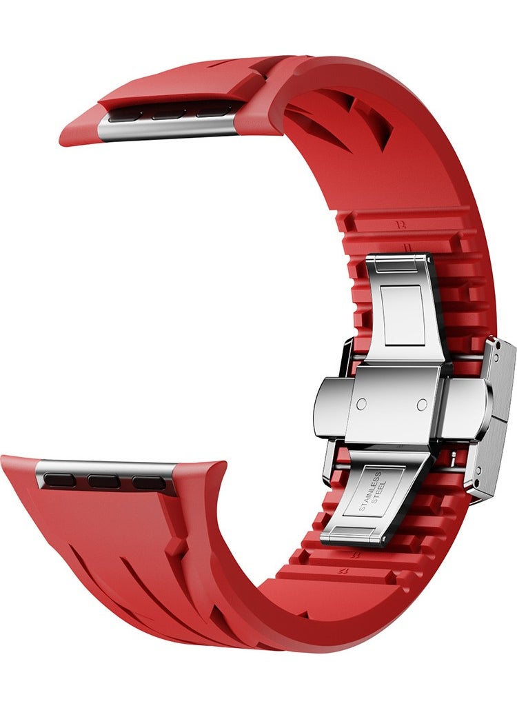 ZORE - Apple Watch Ultra 49MM KRD-127 Metal Buckle Silicone Strap-White - Image 1