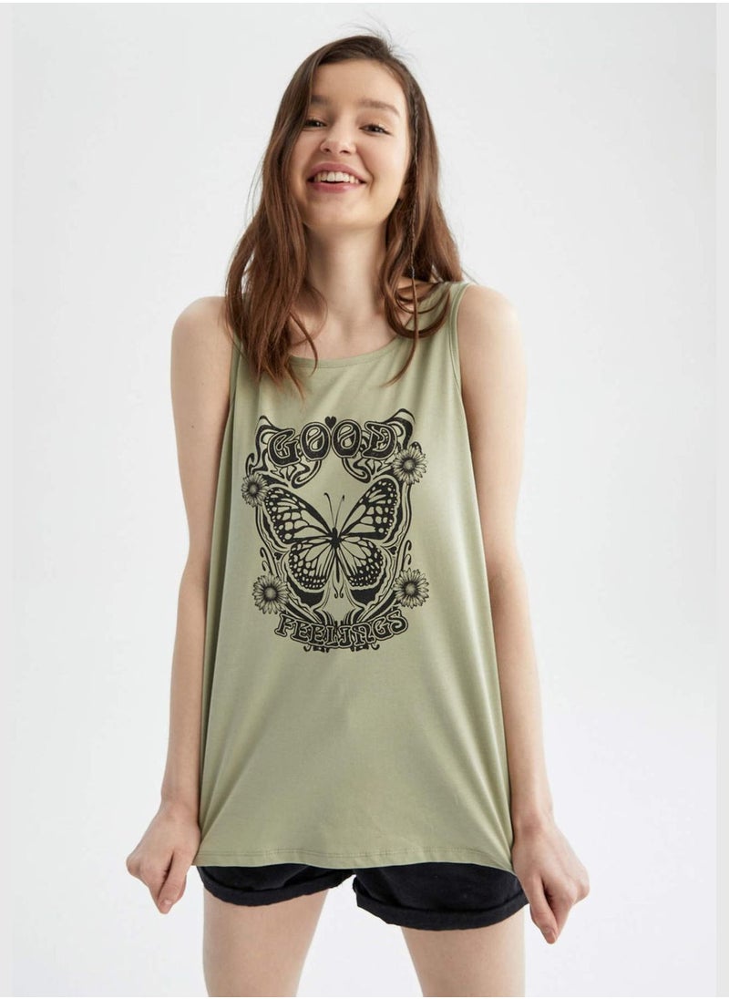 DeFacto Regular Fit Sleeveless Animal Print Vest  - Image 3
