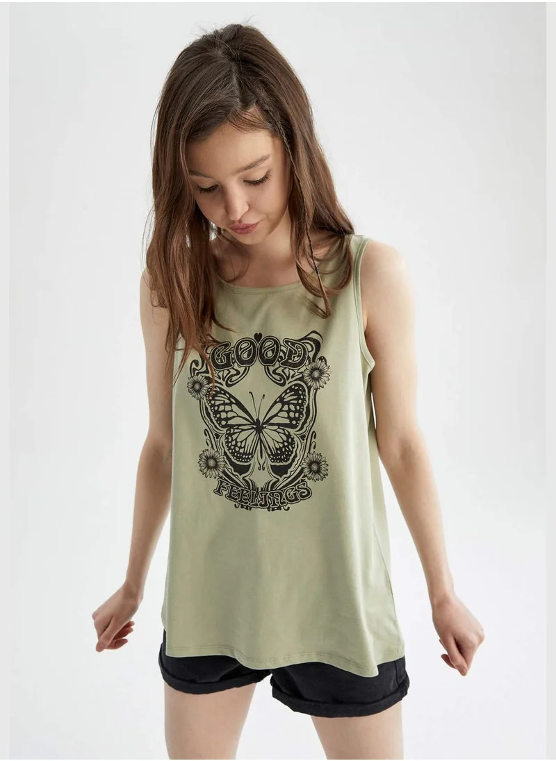 DeFacto Regular Fit Sleeveless Animal Print Vest