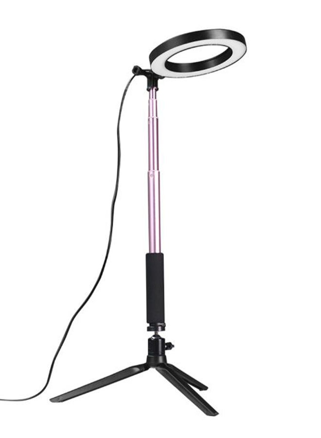 NIBEMINENT Selfie Camera LED Lamp With Telescopic Tripod Black/White  - Image 1