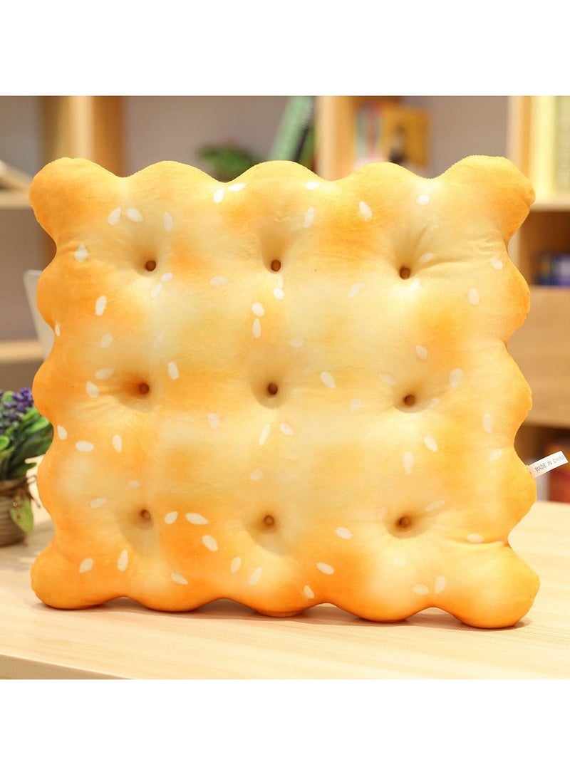 hiwonka Cookie Pillow Cushion with Cute , Kawaii Plush Toy Funny Food Plush Cushion for Office Dorm Bedroom Seat Car Seat,Plush Cushion Gift for Birthday (Square) - Image 2