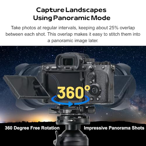 HEIPI Panoramic Panning Base, 360-Degree Tripod Base ARCA-Type Aluminum Alloy Camera Base Plate with Bubble Level for Tripod Monopod DSLR Cameras, Load Capacity 22 LBS - Image 4