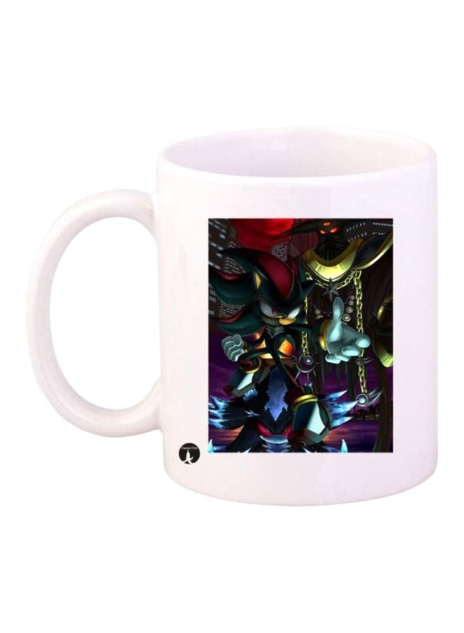 RKN Sonic Video Game Printed Mug White Black Green - Image 2