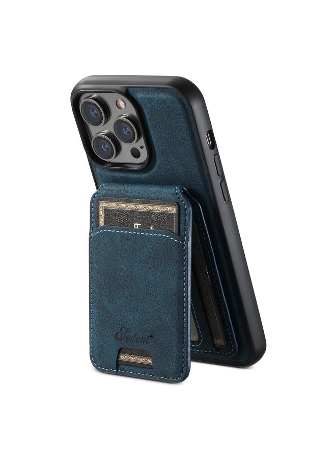 Suteni Case For iPhone 13 Pro H16 Litchi Texture Leather Detachable Wallet Back Phone Case - Image 3